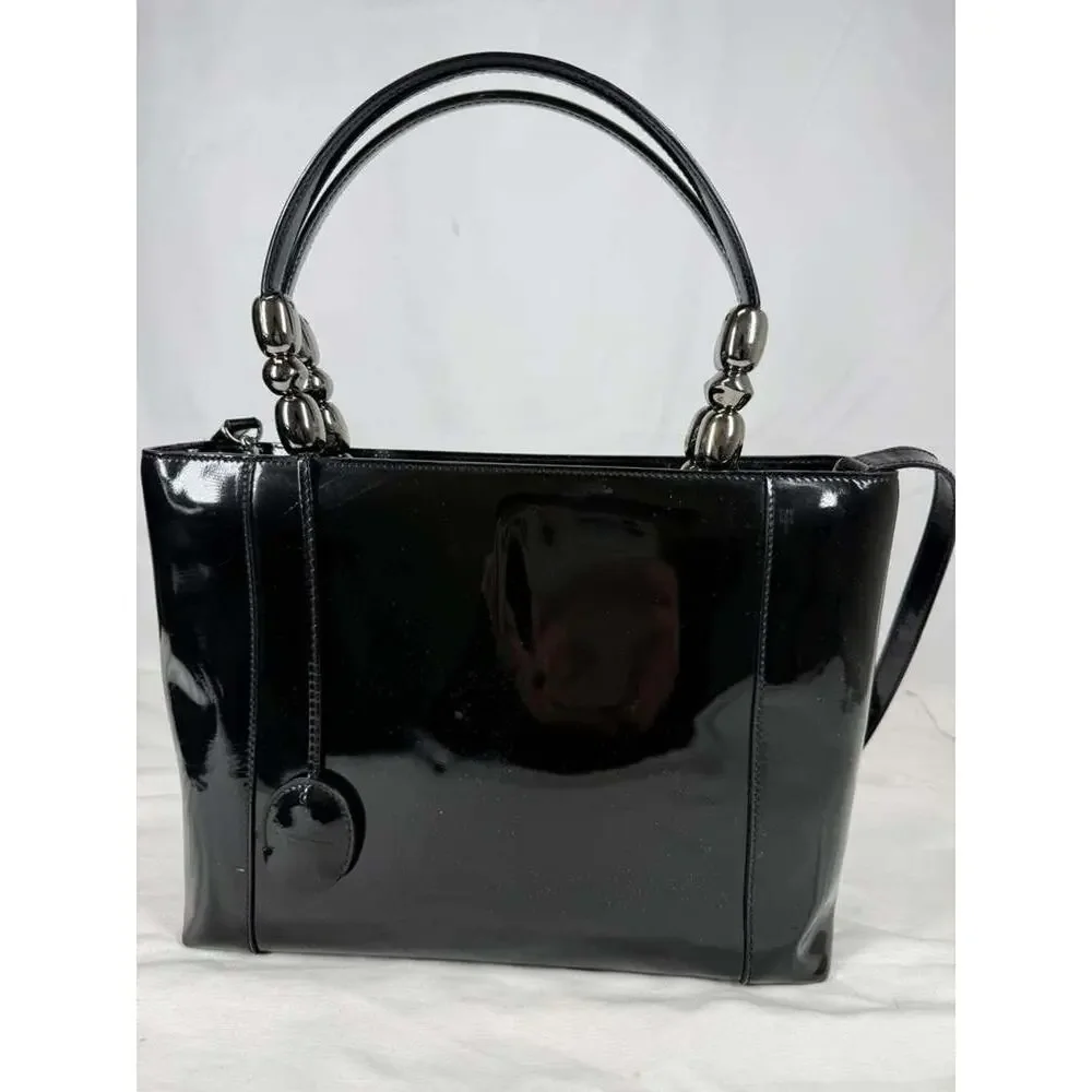Christian Dior Black Patent Handbag Malice SPB-SH 371961